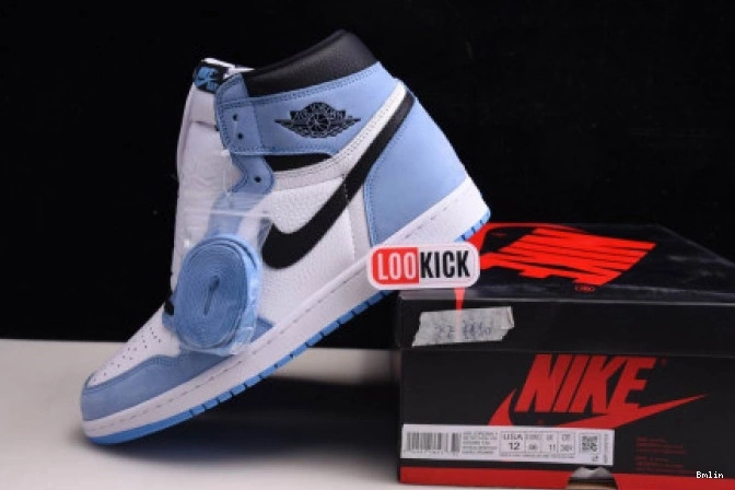 Bmlin shoes AIR JORDAN HIGH RETRO WHITE 1 BLACK 555088-134 UNIVERSITY BLUE 0725